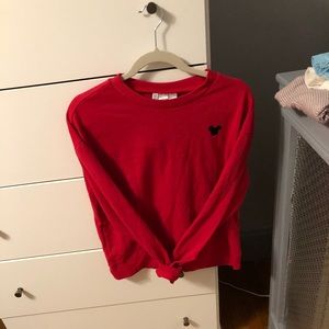 Red Mickey Mouse Sweatshirt
